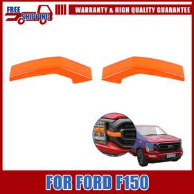 Meg20250313050 Cherocar Orange Front Bumper Insert Center Grille Grill Cover Trim For Ford F150 21 Abs