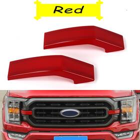 Meg2025092610 Cherocar Red Exterior Front Bumper Grille Insert Cover Trim For 21 Ford F150 Accessories