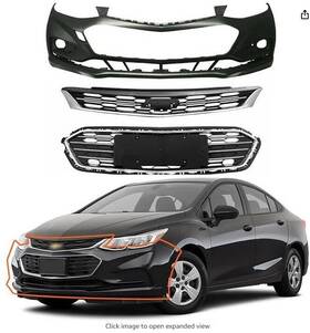 2dzw290 Chevrolet 2dbm751/2dzw290 Chevy Cruze Ls 16-18 Front Bumper Cover With Both Grilles 3 Pcs