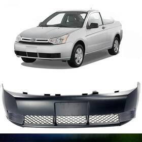 9601753 Chrome-zone Auto Front Bumper Cover Fascia And Lower Grille For 2008-2011 Ford Focus
