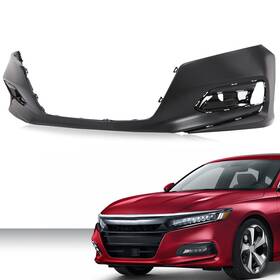 Bumper2052abk Cnnell Black Front Bumper Cover Fit For 2018-2020 Honda Accord Sedan Without Sensor