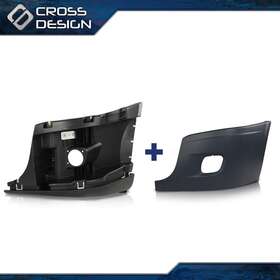 Ht-02bup5951lgy Crossdesign Bumper Reinforcement And Cover With Fog Hole Left Side Fit For Freightliner Cascadia