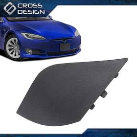Ht-02bup6104abk Crossdesign Front Left Bumper Tow Eye Hook Cover Cap Black Fit For 16-21 Tesla Model S And X