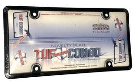 Cruiser Accessories 032918620513 Unbreakable Clear License Plate Bubble Cover With Black Frame - 62051 Tuf Combo