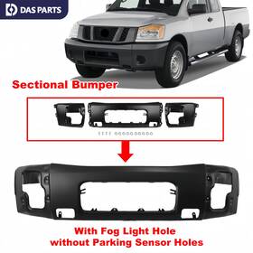 62022zr00a Dasparts Ns6210535 Front Lower Bumper Face Bar Black Steel For 2004-2015 Nissan Titan