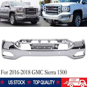 23243500 Dyauet Replacement Chrome Front Bumper For 2016-2018 Gmc Sierra 1500 With Sensor Holes