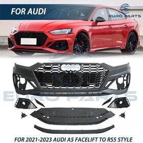 Europarts 2021 A5 Rs5 For 2022 2023 Audi Facelift To Style Front Bumper Body Kit With Grille