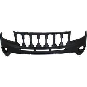 12171075 Evan-fischer Front Upper Bumper Cover For 2011-2017 Jeep Compass Primed With Fog Light Holes