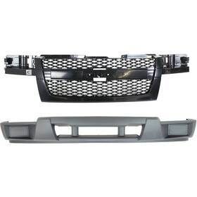 14571225 Evan-fischer Grille For 2004-2012 Chevrolet Colorado Textured Dark Gray Shell And Insert Kit