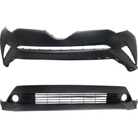 15193464 Evan-fischer New Bumper Covers Fascias Set Of 2 Front Upper For Toyota C-hr 2018-2019 Pair