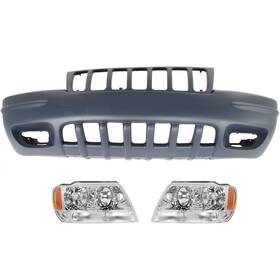 16577505 Evan-fischer Headlight Kit For 1999-2000 Jeep Grand Cherokee Left And Right Side Halogen