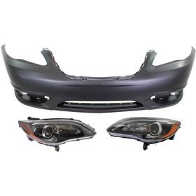 16581604 Evan-fischer Headlight Kit For 2011-2014 Chrysler 200 Driver And Passenger Side Halogen