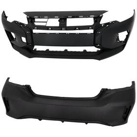 17938345 Evan-fischer Set Of 2 Bumper Covers Facias Front And Rear For Mitsubishi Mirage G4 21-24 Pair