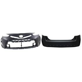 18096520 Evan Fischer Set Of 2 Bumper Covers Facias Front And Rear For Toyota Prius V 2015-2017 Pair