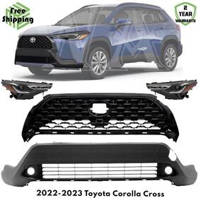 12722510 Evanfischer Front Bumper Cover And Grille Assembly Kit For 2022-2023 Toyota Corolla Cross