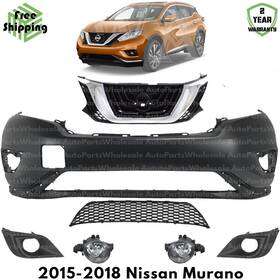 12820857 Evanfischer Front Bumper Cover Fascia And Grille Assembly Kit For 2015-2018 Nissan Murano