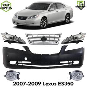 13440489 Evanfischer Front Bumper Cover Primed Plastic And Headlights Assembly For 2007-09 Lexus Es350