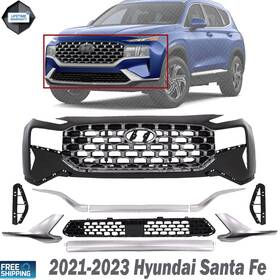 17187256 Evanfischer Front Bumper Cover Paintable And Grille Assembly For 2021 2022 Hyundai Santa Fe