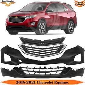 17323161 Evanfischer Front Bumper Cover Fascia And Grille Assembly Kit For 2018-2021 Chevrolet Equinox