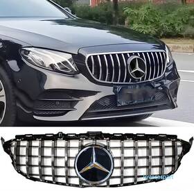My-w205-c1518 Figo For Mercedes Benz W205 C250 C300 Grill 2015-2018 Bumper Grille With Emblem Chrome