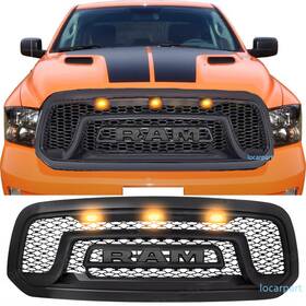 Figocarpart-2008 1vv19tzza For Dodge Ram 1500 Grill 2013 14 2015 2016 17 2018 Big Horn Grille With Letter 3led