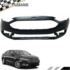 Rr700770 Fit For 2017 2018 Ford Fusion Front Bumper Cover Black Primered Abs Replacement