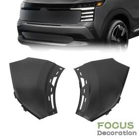 Fd2409168dn Focus-decoration Plastic Black For Nissan Kicks 2025 2-piece Set Front Bumper Cover Kit Lh Rh