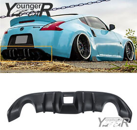 Yc-09nissan-rl-mb For 2009-2020 Nissan 370z Z34 Coupe Rear Diffuser Bumper Lip Matte Black Valance