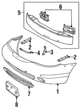 F8rz-17c972-aa Ford Genuine Bumper Cover Guide Bracket