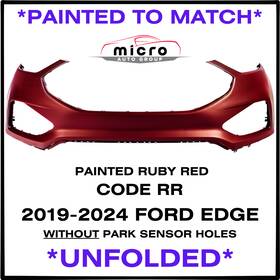 Kt4z17d957aaptm Ford 2019-2024 Edge Front Bumper Oem Painted Ruby Red Rr Fo1014135 Ships Unfolded