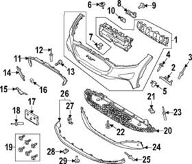 Lj8z-17c947-a Ford Genuine Bumper Cover Retainer