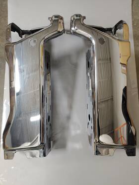 Pc3z-17810-la Ford 2023-2025 F-250 F250 F-350 F350 Rear Bumper Cover Pdc Hole Chrome Set Oem