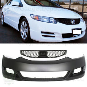 14446539 Front Bumper Cover And Upper Grille 2pcs Kit For 2009-2011 Honda Civic Coupe