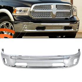 Ch1002396 Gearzaar New Chrome - Steel Front Bumper Face Bar For 2013-2018 Ram 1500 Pickup With Fog