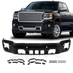 Gm1002859 Gearzaar Primered Front Bumper Face Bar Compatible With 2014 2015 Gmc Sierra 1500 Park