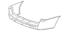 23417689 Genuine Gm Rear Upper Bumper Cover