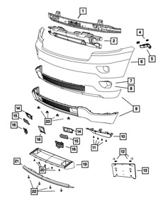 55079229ad Genuine Mopar Bumper Bracket Left