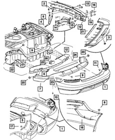 5030559aa Genuine Mopar Fascia Bracket