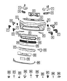68266787aa Genuine Mopar Fascia Bracket Right