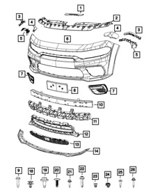 68103179aa Genuine Mopar Fascia Support Bracket