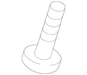 11548697 Gm Genuine Front Fender Liner Bolt