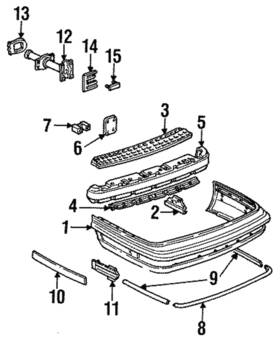 25618272 Gm Genuine Bumper Cover Support