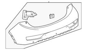 42614151 Gm Genuine Rear Bumper Cover