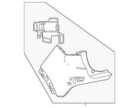 42766372 Gm Genuine Primed Driver Side Rear Bumper Upper Fascia