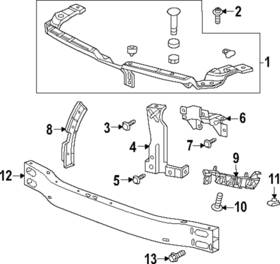 84772429 Gm Genuine Front Driver Side Bumper Impact Bar Bracket