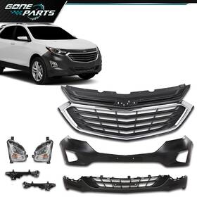 Goneparts0904 Goneparts 1 Front Bumper Kit Grills Fog Lamp Cover Fit For 2018 2019 2020 2021 Chevy Equinox