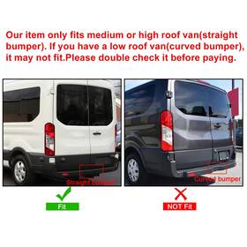 Bap11883 Hecasa Fit Ford Transit 2015-2024 Rear Bumper With Reinforcement Cross Member Bracket Bar