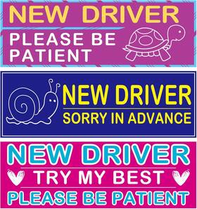 Xty0458 Hingtai 3 Pcs New Driver Magnet Magnetic Removable Novice And Student 3pcs