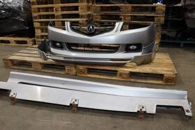 08f04-sea-0m00 Honda 05 Acura Tsx Front Bumper Cover With Lip And Modulo Rear Lower Side Skirts Cl7