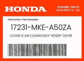 17231-mke-a50za Honda Genuine Cover R. Air Cleaner Box R292r Extreme Red -